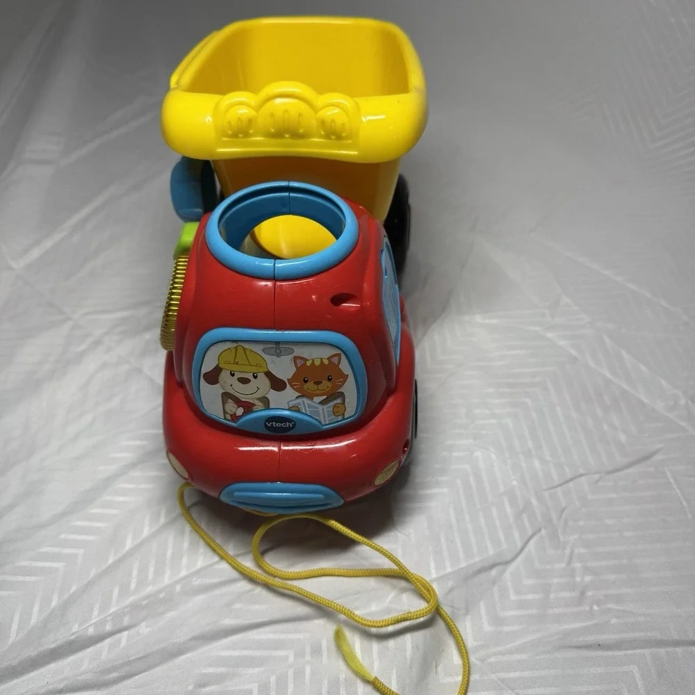 Red Dump Truck Toy Vehicle for Kids Educational Learning Preowned